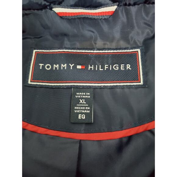 Tommy Hilfiger Jacket Womens XL Navy Blue Quilted Zip Classic Casual - Picture 8 of 11